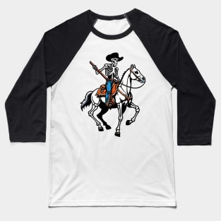 Funny Cowgirl Western Rodeo Skeleton Retro Baseball T-Shirt